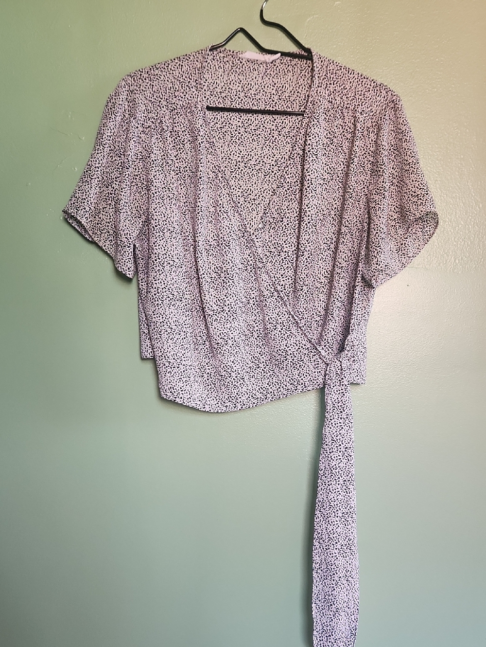 Lush Cream And Black Blouse